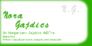 nora gajdics business card